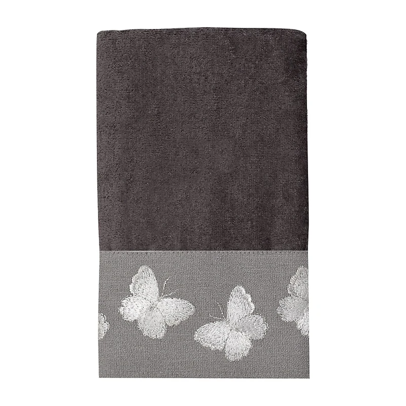 Avanti Yara Granite Embroidered Bath Towel