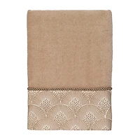 Avanti Deco Shell Rattan Embellished Bordered Bath Towel
