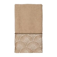 Avanti Deco Shell Rattan Embellished Bordered Bath Towel