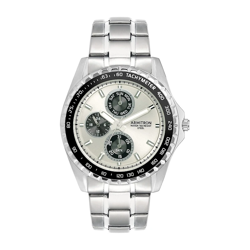 Armitron All Sport Mens Silver Tone Stainless Steel Bracelet Watch 20/5313svsv