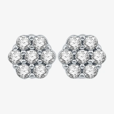 Diamond Blossom 1/2 CT. T.W. Natural White 10K Gold 7.1mm Stud Earrings