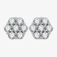 Diamond Blossom 1/2 CT. T.W. Natural White 10K Gold 7.1mm Stud Earrings