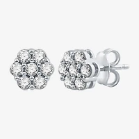Diamond Blossom 1/2 CT. T.W. Natural White 10K Gold 7.1mm Stud Earrings