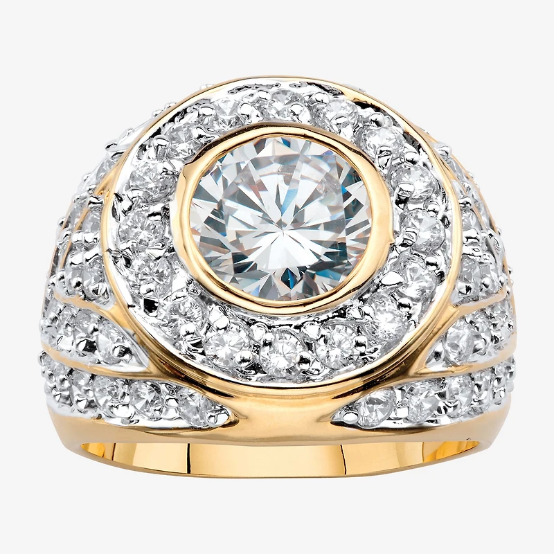 Mens 1/ CT. T.W. Cubic Zirconia 14K Gold Over Brass Round Fashion Ring