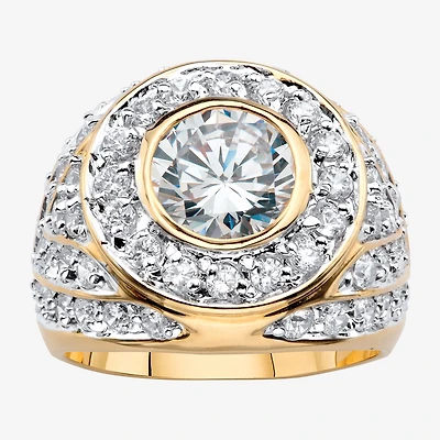 Mens / CT. T.W. Cubic Zirconia 14K Gold Over Brass Round Fashion Ring