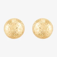 14K Gold 10mm Dome Stud Earrings
