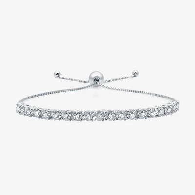 (G/ Si1-Si2) Womens 1 CT. T.W. Lab Grown Diamond Sterling Silver Bolo Bracelet