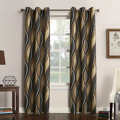 Lichtenberg Intersect Grommet Top Energy Saving Light-Filtering Single Curtain Panel