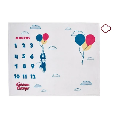 Universal Curious George Baby Milestone Blanket