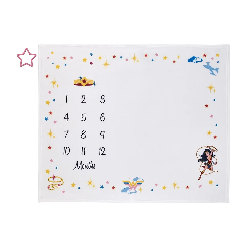 Warner Bros Wonder Woman Baby Milestone Blanket