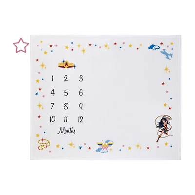 Warner Bros Wonder Woman Baby Milestone Blanket