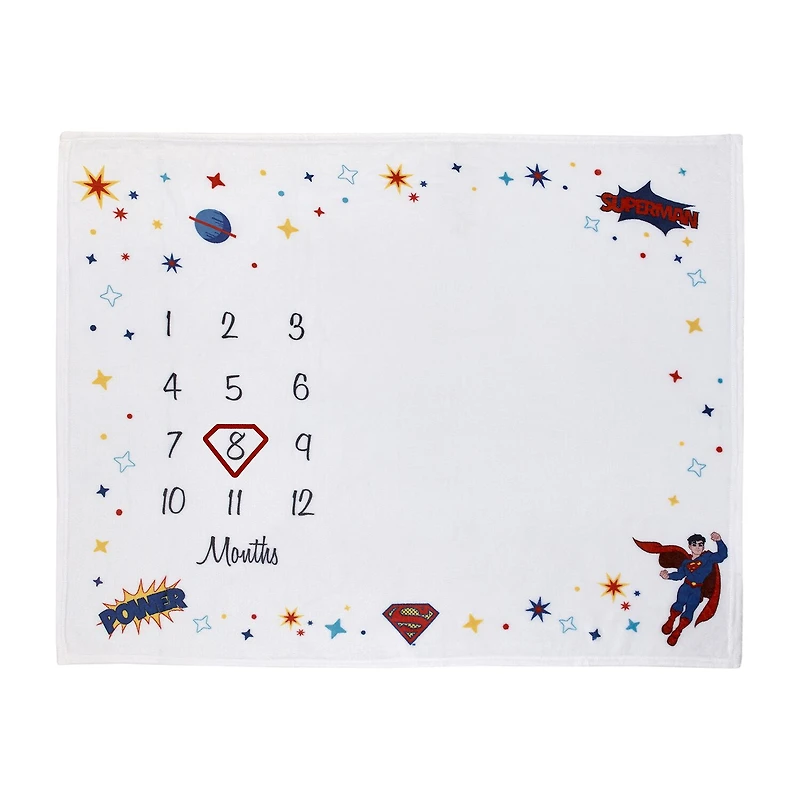 Warner Bros Superman Baby Milestone Blanket