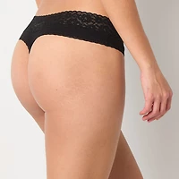 Arizona Body Cotton with Lace Thong