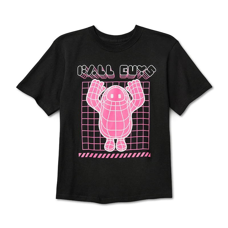 Fall Guys Little & Big Kid Boys Crew Neck Short Sleeve Regular Fit Graphic T-Shirt