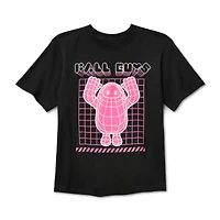 Fall Guys Little & Big Kid Boys Crew Neck Short Sleeve Regular Fit Graphic T-Shirt