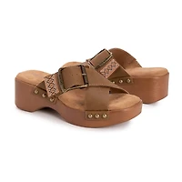 Muk Luks Womens Charlotte Wedge Sandals