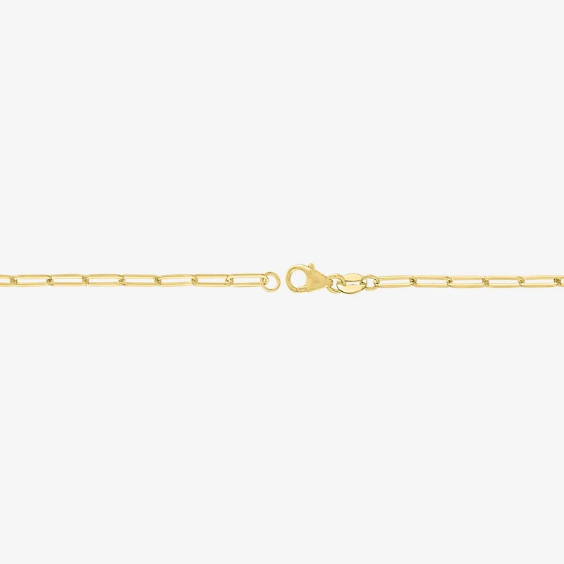Diamond Addiction 1/3 Ct.T.W. (G-H, I1-I2) Lab-Grown Diamond Womens 10K Gold Paperclip Round Chain Bracelet