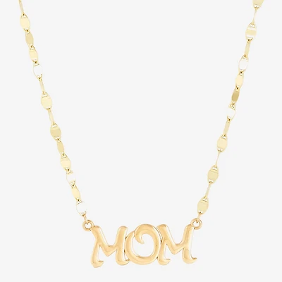 "Mom" Womens 10K Gold 16 Inch Pendant Necklace