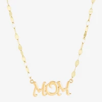 "Mom" Womens 10K Gold 16 Inch Pendant Necklace