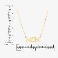 "Mom" Womens 10K Gold 16 Inch Pendant Necklace