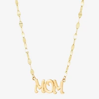 "Mom" Womens 10K Gold 16 Inch Pendant Necklace