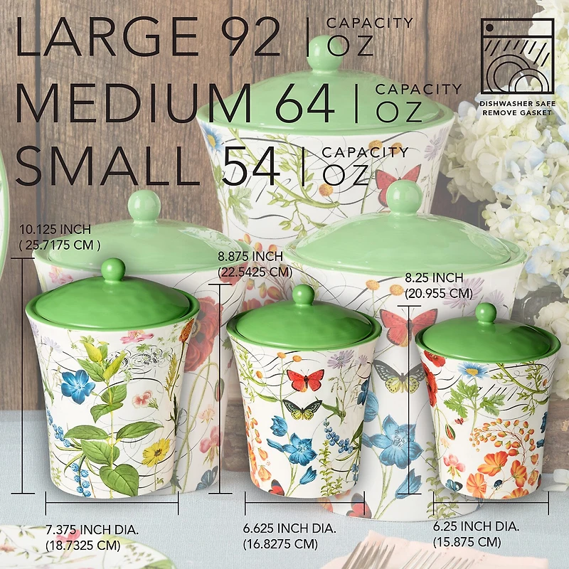 Certified International Greenhouse 3-pc. Canister