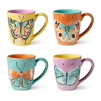 Certified International Butterflies 4-pc. Coffee Mug
