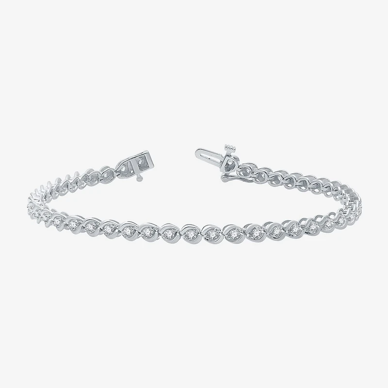 1 CT. T.W. Diamond Tennis Bracelet 10K White or Yellow Gold