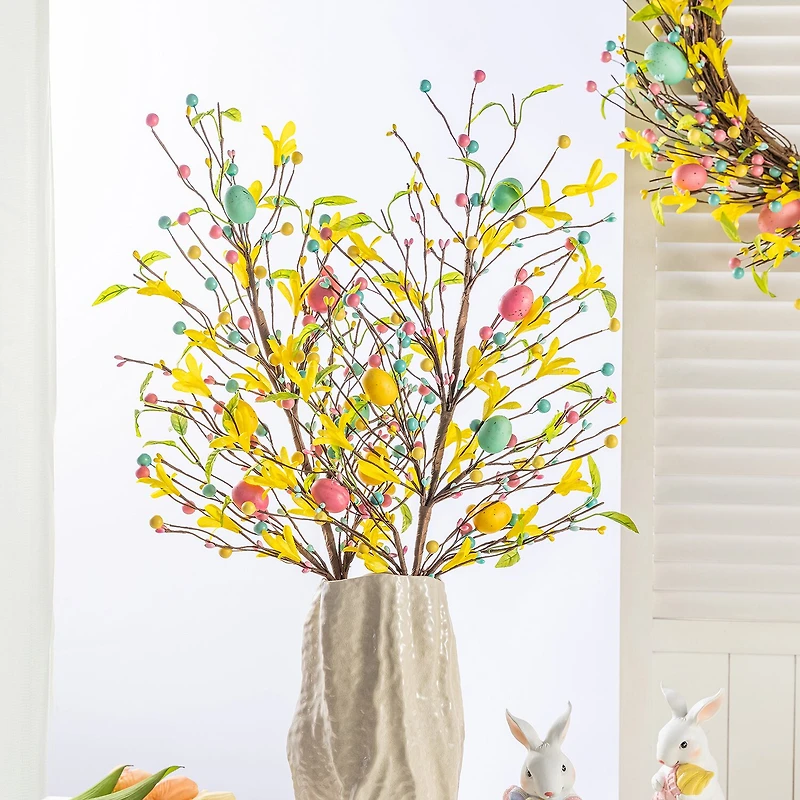 Glitzhome Berries, Eggs And Leaves Pick