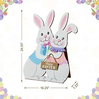 Glitzhome Wooden Bunny Easter Porch Sign