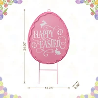 Glitzhome 24" Metal Egg Easter Yard Art