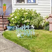 Glitzhome 24" Metal Easter Yard Art