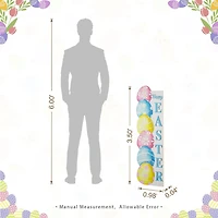 Glitzhome 42" Wooden Stacked Eggs Happy Easter Porch Sign