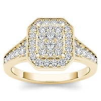 Womens 5/8 CT. T.W. Natural White Diamond 10K Gold Engagement Ring