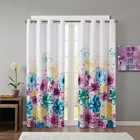 Intelligent Design Ashley 50"W X 84"L Total Grommet Top 100% Blackout Single Curtain Panel