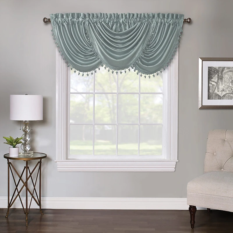 Regal Home Regency Rod Pocket Waterfall Valance