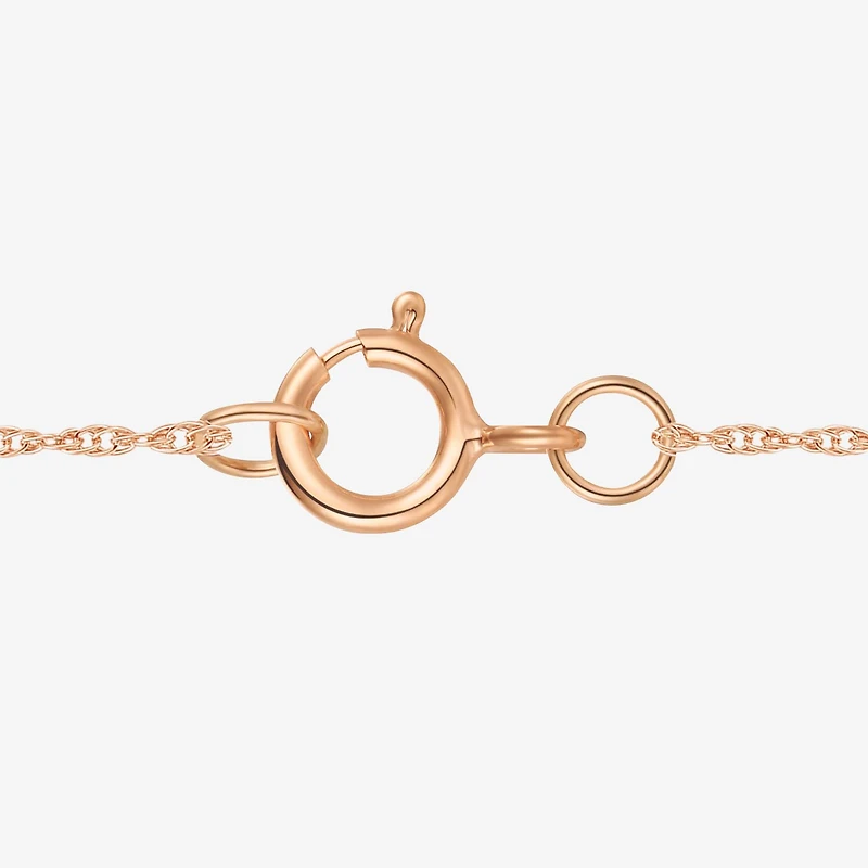 Womens Lab Created Pink Sapphire 14K Rose Gold Over Silver Cushion 18 Inch Pendant Necklace