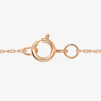 Womens Lab Created Pink Sapphire 14K Rose Gold Over Silver Cushion 18 Inch Pendant Necklace