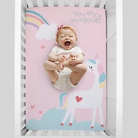 Nojo Unicorn And Rainbow Mini Crib Sheet