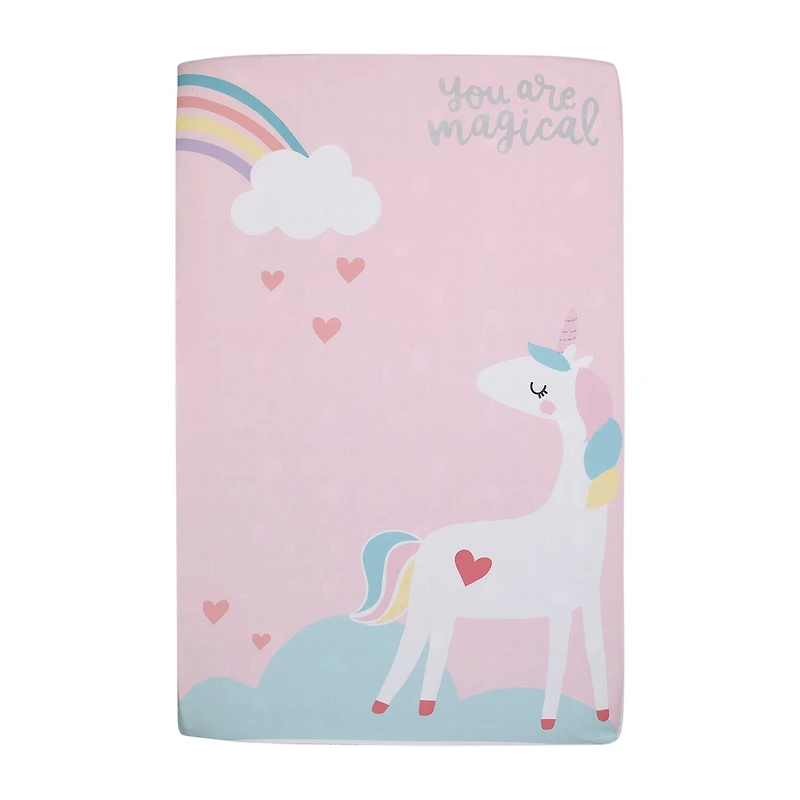 Nojo Unicorn And Rainbow Mini Crib Sheet