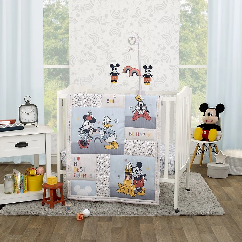 Disney Collection 3-pc. Mickey and Friends Crib Bedding Set