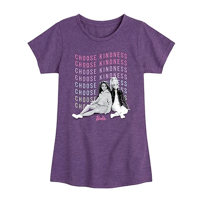 Little & Big Kid Girls Crew Neck Short Sleeve Regular Fit Barbie Graphic T-Shirt