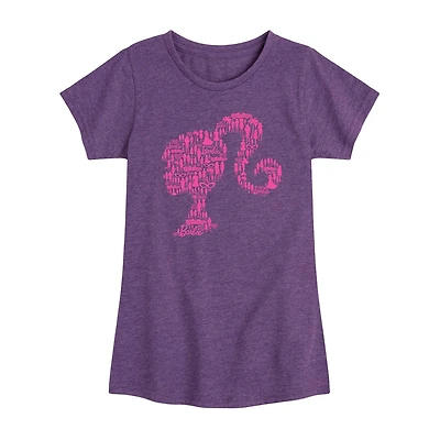 Little & Big Kid Girls Crew Neck Short Sleeve Regular Fit Barbie Graphic T-Shirt