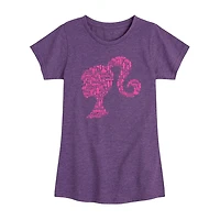 Little & Big Kid Girls Crew Neck Short Sleeve Regular Fit Barbie Graphic T-Shirt