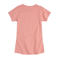 Little & Big Kid Girls Crew Neck Short Sleeve Regular Fit Pink Floyd Graphic T-Shirt