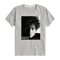 Little & Big Kid Boys Crew Neck Short Sleeve Regular Fit Whitney Houston Graphic T-Shirt