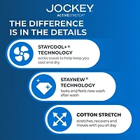 Jockey Active Stretch Mens 3 Pack Boxer Briefs 8797
