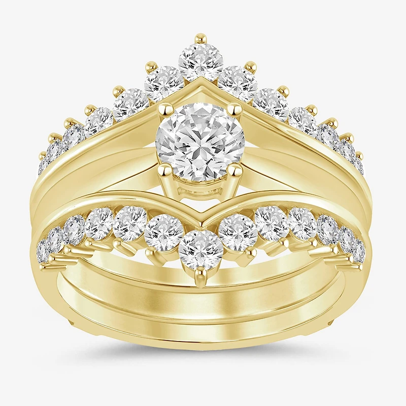 (I / Si2) Womens 1 CT. T.W. Lab Grown White Diamond 14K Gold Band