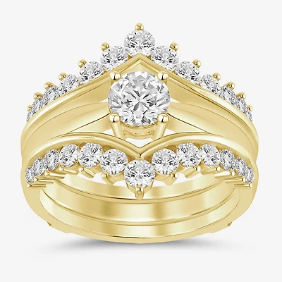 (I / Si2) Womens 1 CT. T.W. Lab Grown White Diamond 14K Gold Band