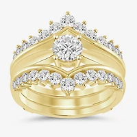 (I / Si2) Womens 1 CT. T.W. Lab Grown White Diamond 14K Gold Band